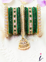 Punjabi Bridal Chura Pearl Jewellery Set for Women | Traditional Punjabi Chura | Wedding Bridal Bangle Set with Pearl Accessories