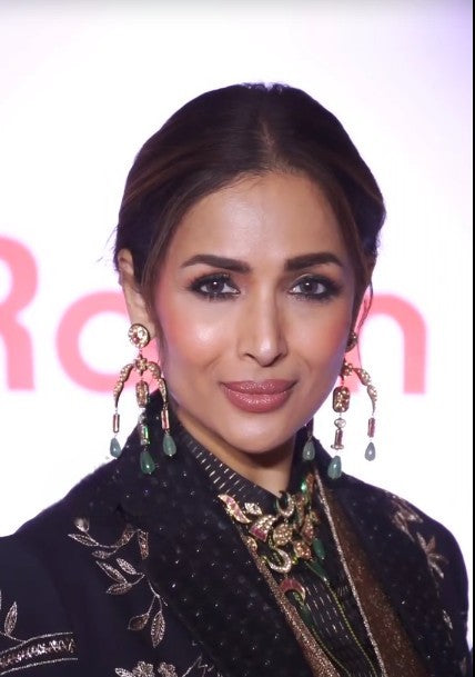 Malaika Arora-Inspired Statement Necklace Set – Designer Choker with Earrings - Libasaa.com