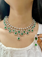 Elegant Ruby & Diamond Choker Necklace Set β Luxury Statement Jewelry - Libasaa.com