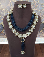 Green Beaded Kundan Necklace Set with Earrings | Traditional Indian Bridal Jewelry - Libasaa.com