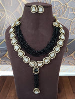 Green Beaded Kundan Necklace Set with Earrings | Traditional Indian Bridal Jewelry - Libasaa.com