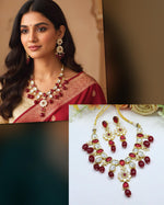 Kundan Bridal Necklace & Earrings Set β Traditional Wedding Jewelry - Libasaa.com