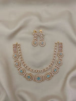 Royal Ruby AD Necklace Set with Earrings β Timeless Bridal Glamour - Libasaa.com
