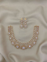 Royal Ruby AD Necklace Set with Earrings β Timeless Bridal Glamour - Libasaa.com