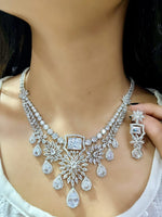 Exquisite Ruby and Diamond Necklace with Matching Earring Set - Libasaa.com