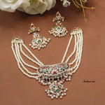 Vibrant Multi-Color Meenakari Jadau Necklace Set with Pearls - Traditional Indian Bridal Choker - Libasaa.com