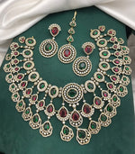 Rajkumari' Bridal Set: Pink Polki & Kundan Heritage Collection - Libasaa.com