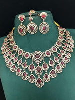 Rajkumari' Bridal Set: Pink Polki & Kundan Heritage Collection - Libasaa.com