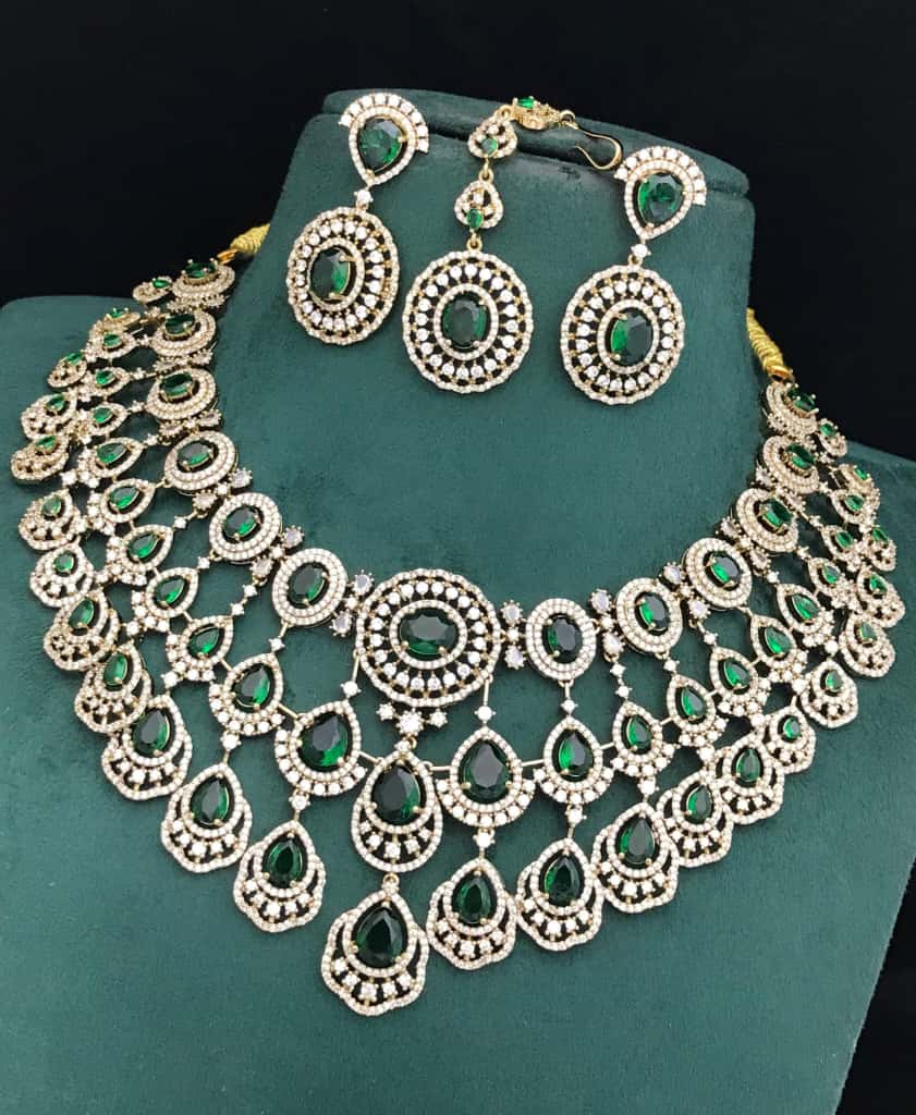 Rajkumari' Bridal Set: Pink Polki & Kundan Heritage Collection - Libasaa.com