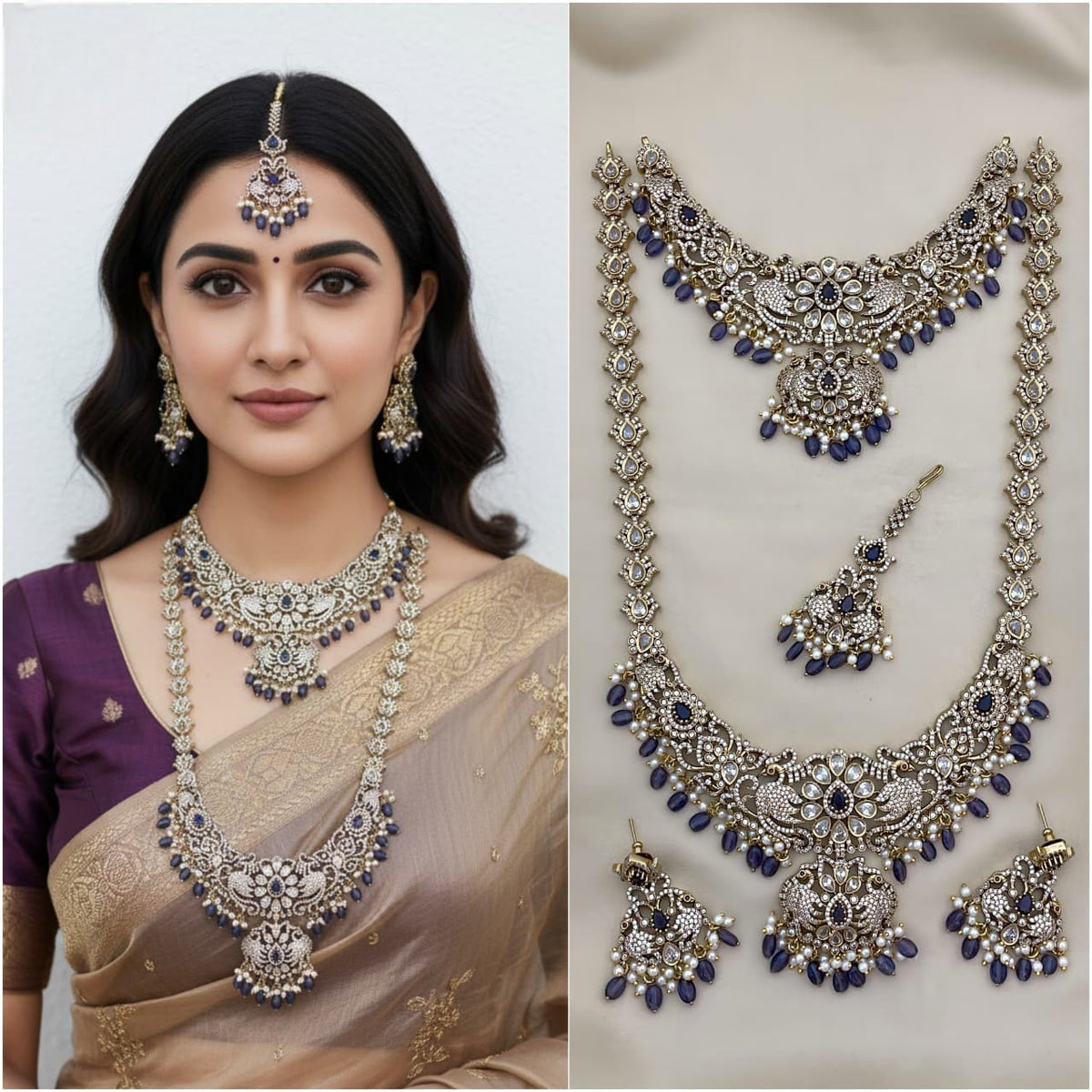 Royal Red Kundan Bridal Necklace Set β Timeless Heritage Jewelry for Weddings - Libasaa.com
