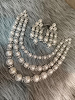 Classic Pearl Layered Necklace Set β Elegant Bridal & Party Jewelry - Libasaa.com
