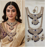 Lavender Kundan Bridal Jewelry Set – Royal Polki & Pearl Wedding Collection - Libasaa.com