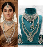Royal Ruby & Diamond Bridal Choker Necklace Set – Grand Wedding Collection - Libasaa.com