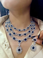 Green American Diamond Necklace Set for Brides | Indian Party Wear Jewelry Online