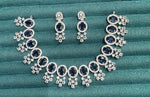 Stone Diamond-Studded Necklace Set with Earrings | Indian Jewellery | Stone Diamond Jewellery | Indian Necklace Set