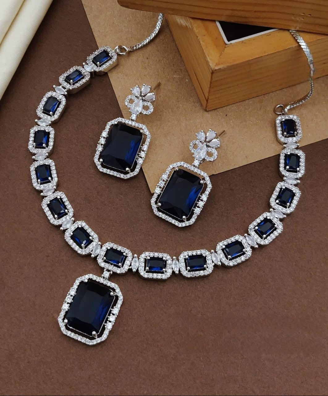 Dual-Tone Green & Pink Stone Diamond Necklace Set with Earrings | Indian Jewellery | Stone Diamond Jewellery | Indian Necklace Set