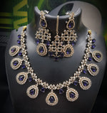 Multicolor Stone Studded Bridal Necklace Set with Earrings & Maangtika | Indian Jewellery | Stone Jewellery | Indian Necklace Set