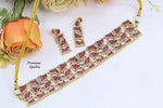 Bridal Premium Ruby Stone Choker Set with Matching Earrings | Indian Jewellery | Stone Jewellery Indian Necklace Set