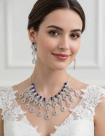 Ruby & Diamond Bridal Necklace Set with Matching Earrings | AD Jewellery Indian Necklace Set