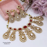 Bridal Kundan Pearl Necklace Set with Earrings & Maangtika | Traditional Indian Jewellery