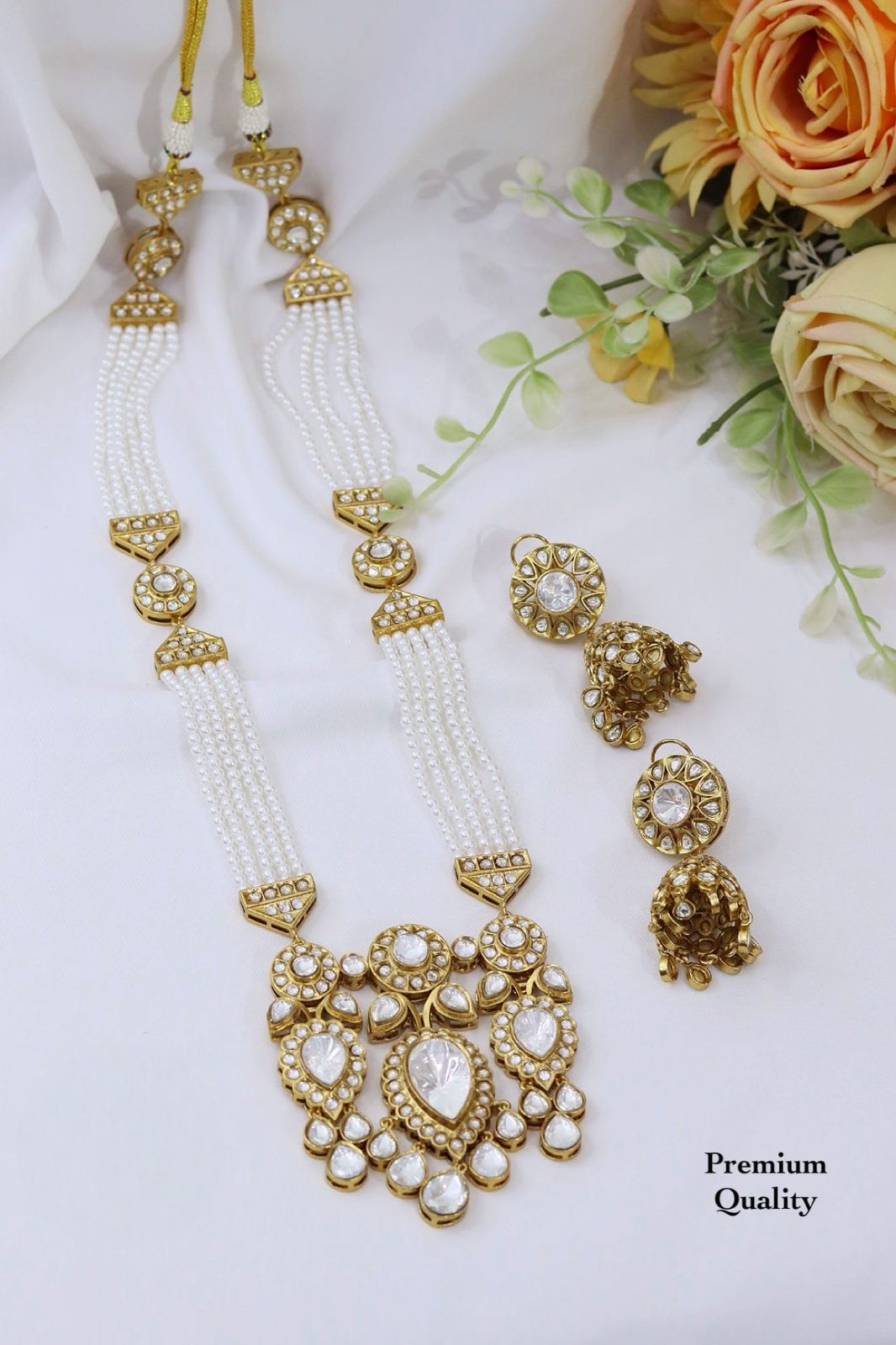 Celebrity-Inspired Kundan Necklace Set with Jhumki Earrings | Luxury Indian Jewellery Wedding Collection