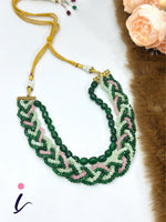 Pink Multi-Layer Beaded Necklace for Women | Handcrafted Traditional Bridal Wedding & Party Wear Jewellery