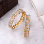 Dailywear Set of 2 Pastel Meenakari Bracelets | Lightweight Kada Bangles | Ethnic Indian Jewelry - Libasaa.com