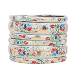 Set of 6 Elephant Bracelets | Traditional Kada Bangles | Ethnic Indian Jewelry - Libasaa.com