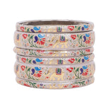 Set of 6 Elephant Bracelets | Traditional Kada Bangles | Ethnic Indian Jewelry - Libasaa.com