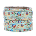 Set of 6 Elephant Bracelets | Traditional Kada Bangles | Ethnic Indian Jewelry - Libasaa.com