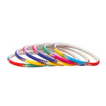 Set of 6 Multicoloured Handpainted Bracelets – Ethnic Boho Jewelry - Libasaa.com