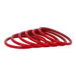 Set of 6 Multicoloured Handpainted Bracelets β Ethnic Boho Jewelry - Libasaa.com