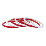 Set of 6 Multicoloured Handpainted Bracelets β Ethnic Boho Jewelry - Libasaa.com