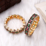 Dailywear Set of 2 Meenakari Bracelets – Traditional Handcrafted Jewelry - Libasaa.com