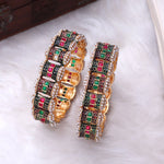 Dailywear Set of 2 Meenakari Bracelets – Traditional Handcrafted Jewelry - Libasaa.com