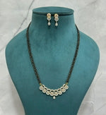Premium CZ Mangalsutra with 18-Inch Double Chain & Matching Earrings - Libasaa.com