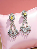 Royal Sapphire Drop Earrings Luxury CZ Stone Bridal Earring Set - Libasaa.com