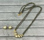 Elegant Kundan-Style CZ Mangalsutra Set with Geometric Gold Bezel Design - Libasaa.com