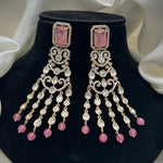 Gold Plated Green Stone Long Chandbali Earrings | Bridal & Party Wear Statement Jewelry - Libasaa.com