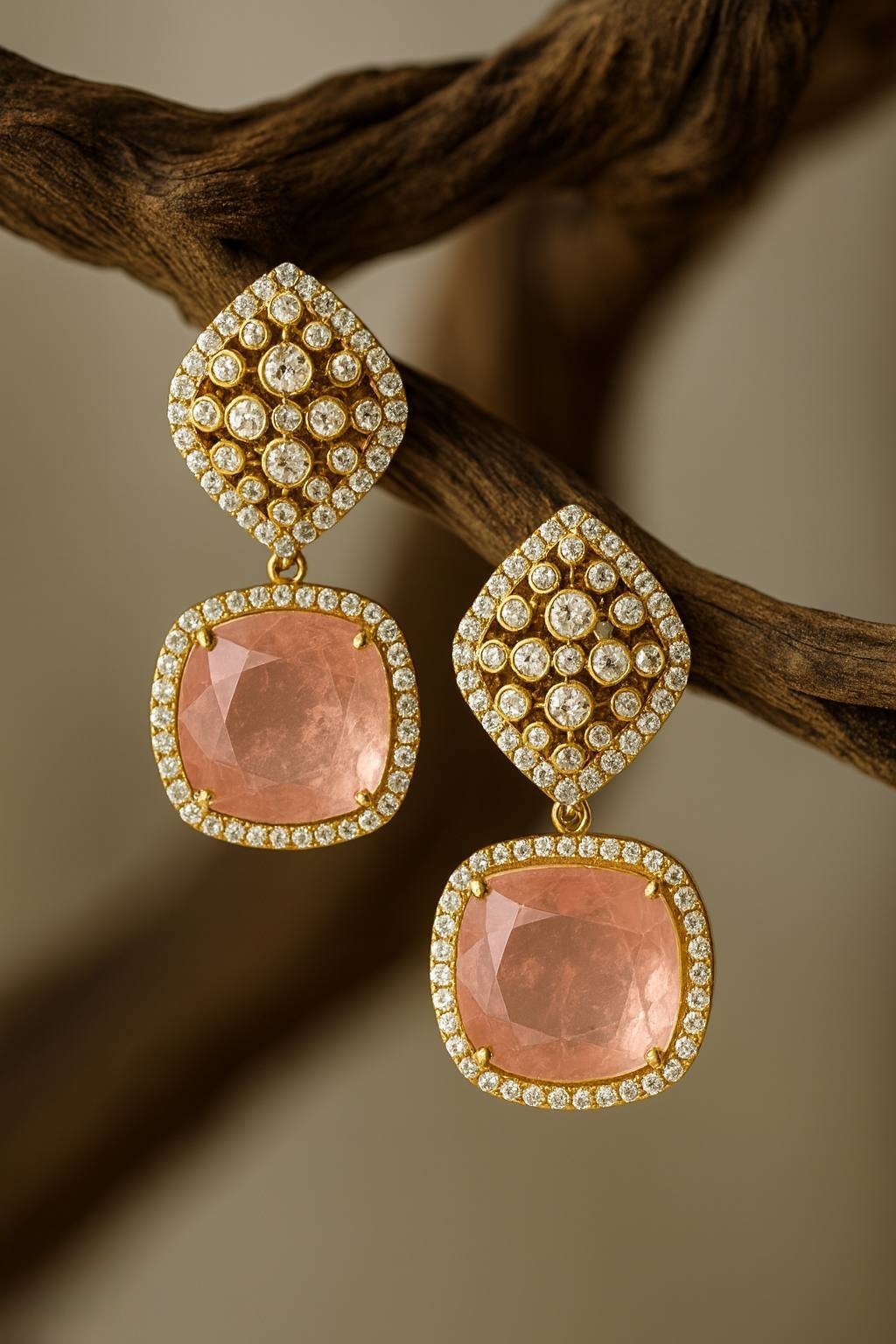 Green Emerald Statement Earrings with Kundan & Pearl Detailing | Indian Ethnic Jewelry - Libasaa.com