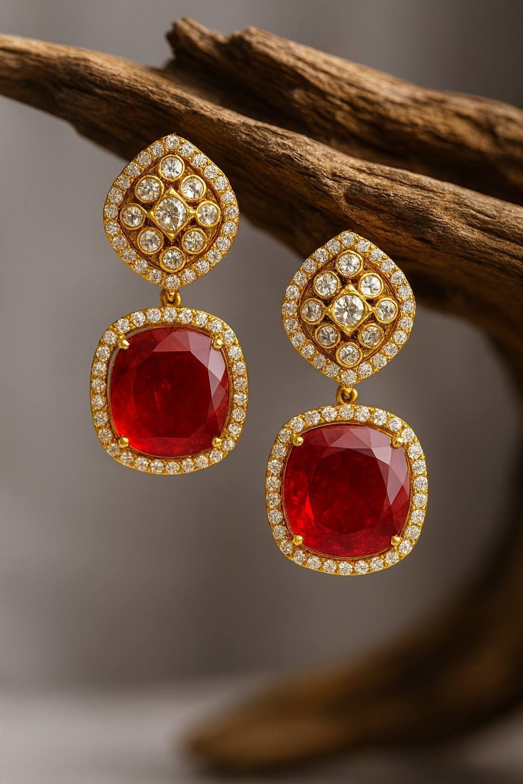 Green Emerald Statement Earrings with Kundan & Pearl Detailing | Indian Ethnic Jewelry - Libasaa.com