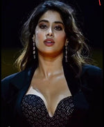 Janhvi Kapoor Inspired Dazzling Pear-Cut Zirconia Drop Earrings - Libasaa.com