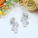 Elegant Bow Crystal Statement Earrings β Glamorous Party Wear - Libasaa.com