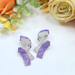 Elegant Bow Crystal Statement Earrings β Glamorous Party Wear - Libasaa.com