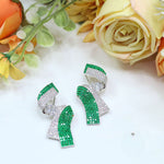 Elegant Bow Crystal Statement Earrings β Glamorous Party Wear - Libasaa.com