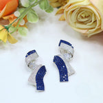 Elegant Bow Crystal Statement Earrings β Glamorous Party Wear - Libasaa.com