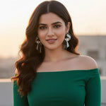 Elegant Bow Crystal Statement Earrings β Glamorous Party Wear - Libasaa.com