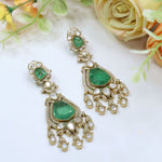 Royal Pink Drop AD Earrings – Luxury Bridal & Party Wear Jewelry - Libasaa.com