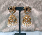 Peacock Design Gold Plated Wedding Earrings Set Women - Libasaa.com