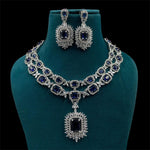 Pakistani Double Layer Floral Design Polki Necklace Set - Libasaa.com